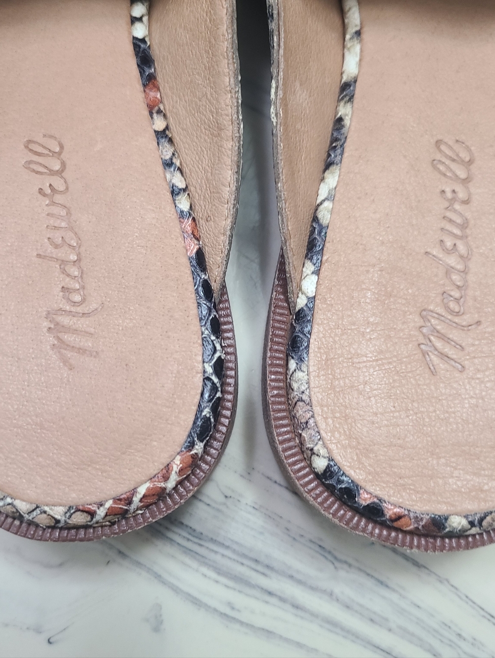 Madewell The Frances Women's Trendy Stylish Loafer Mule Snake Pattern Sz 7.5 - Picture 8 of 12